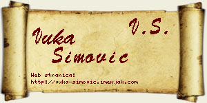 Vuka Simović vizit kartica